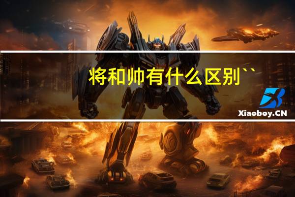 将和帅有什么区别``